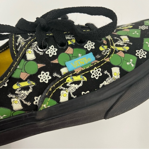 Vans X Simpsons YOUTH 4 Authentic Glow 0563 Bart black lace up - Picture 7 of 9